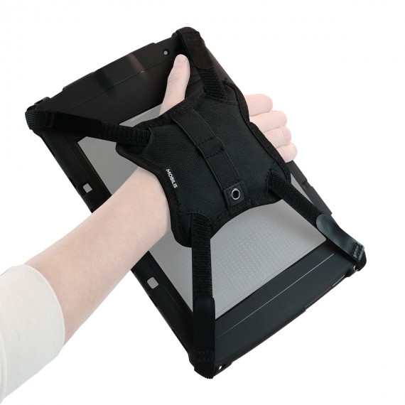 Elastic X-shaped universal hand strap with stylus holder for tablet