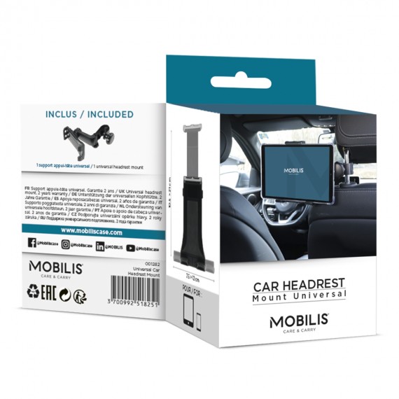 Support tablette smartphone voiture sur appui-tête avec bras reglables  MC-816