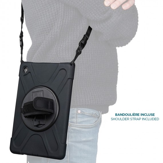 Coque ProCase Pour Samsung Galaxy Tab Active 5 (2024) / Active 3 (2020) – Noir – Avec Béquille Et Bandoulière