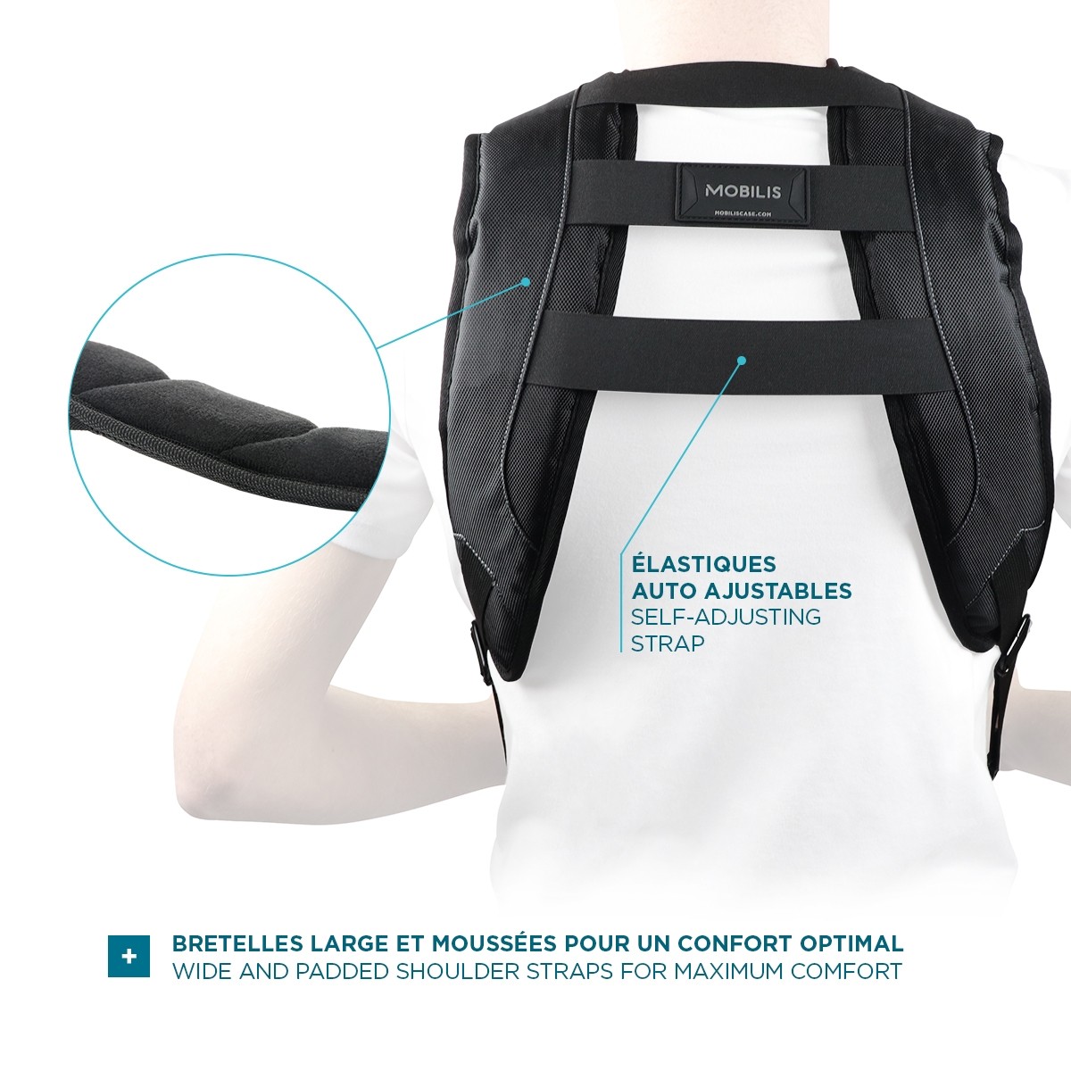 Harnais De Voyage Pour Chaise Haute Portable Bébé - Harnais Sécurité Réglable Noir