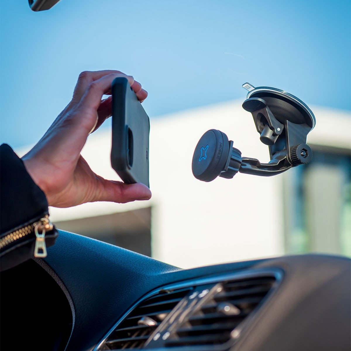 Support Téléphone Voiture Mobilefox - Fixation Aération, Universel, Pince Réglable, Neuf