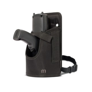 Holster pour terminal de saisie type pistolet avec manche - Avec ceinture et tour de cuisse - Système mains libres - Taille S, M, L 
