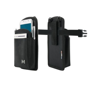 Holster pour smartphone 6-7" - Avec passant ceinture, ceinture & pochette accessoires - Système d'accès facile