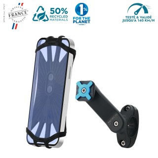 Support téléphone universel Vélo / Trottinette / Moto avec bras rotatif 360° - Smartphone 4-7''  - Fabriqué en France - U.FIX