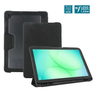 Ultra rugged protective case with transparent back and reinforced corners for Galaxy Tab A11+, Black