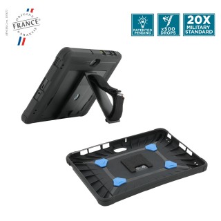 Reinforced protective case for Galaxy Tab Active5 Pro with kickstand + 360° rotative handstrap - Made in France