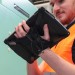 Elastic X-shaped universal hand strap with stylus holder for tablet
