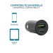 Car charger 1 USB C / 1 USB A for smartphones and tablets