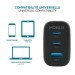 Chargeur secteur 65W GaN - 2 USB-C + 1 USB-A - pour PC, Tablette & Smartphone