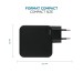Chargeur secteur GaN 100W + câble 2m - 2 USB-C + 1 USB-A - pour PC, Tablette & Smartphone