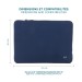Housse pour ordinateur portable jusqu'à 16'' - Bleu marine & Gris