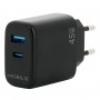 Chargeur secteur rapide 45W GaN - 1 USB-A + 1 USB-C - pour PC, Tablette & Smartphone