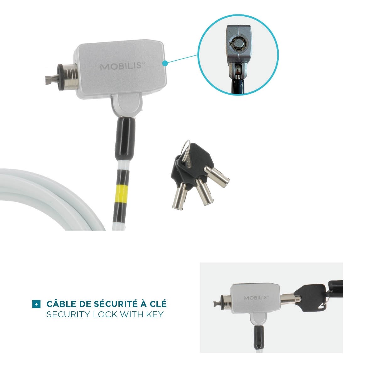Universal Key Lock Security Cable – NANO / Wedge / T-Lock – Pass-Key ...