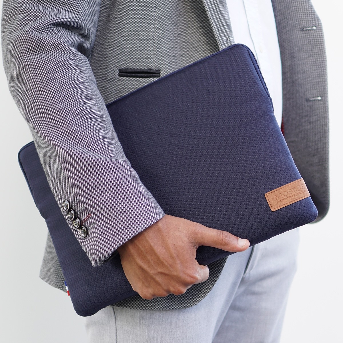 Laptop Sleeve 12.5 14 Inches compatible MacBook Pro 13 MacBook Pro 14 Laptops Made in France 25 recycled Blue Night La Frenchie
