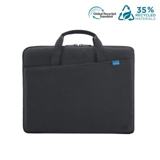 Compact briefcase 12.5-14'' - 35% recycled - Trendy Black