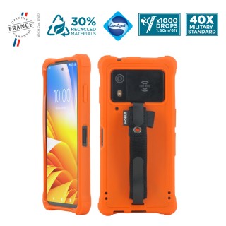 Rugged protective case for Zebra EM45 + handstrap - PROTECH - Orange