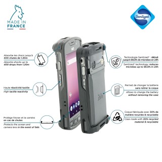 Rugged protective case for M3 Mobile SM20 - SM15 - SM10 - PROTECH