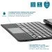 Protective case for Galaxy Tab A9+ 11'' with detachable French Bluetooth® keyboard + touchpad