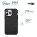 Coque iPhone 15 Pro, Protection Renforcée Antichoc, Antimicrobienne, Recyclé, Noir Mat
