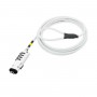 Security cable slim pivoting head, with key lock, in steel, for Wedge© slot
