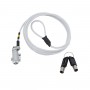 Universal rotating safety cable with key