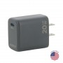 Fast Wall Charger US - 20W - USB-C for Smartphone & Tablet