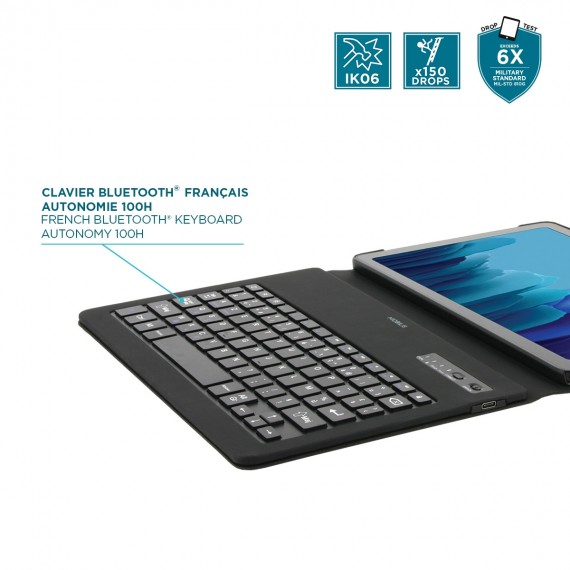 Folio protective case for Galaxy Tab A9+ 11'' (SM-X210 / SM-X216) with French Bluetooth® Keyboard - Origine