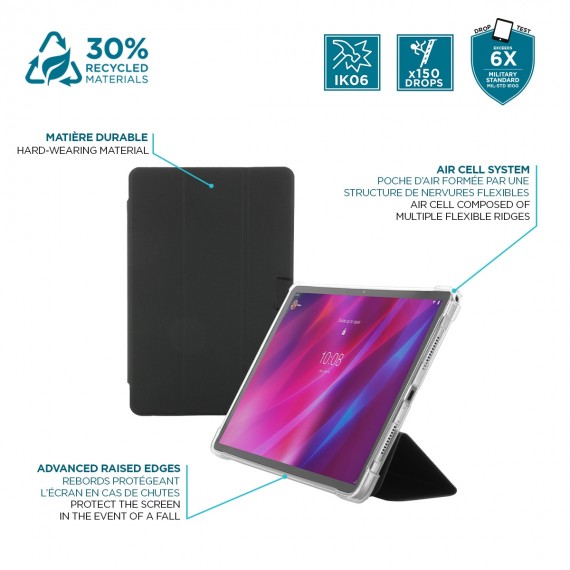 Protective case with folio and reinforced corners for Lenovo Tab M11 - Tab K11 - Tab K11e 