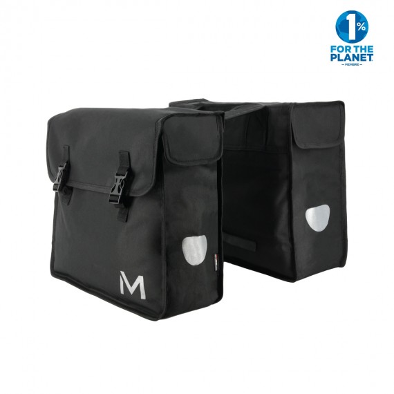 Bike Double Panniers Laptop Bag 2x15L Adujustable Hokks Bicycle Pannier Bags Commuting Pannier Laptop Bag Waterproof Reflective Trim High Visibility