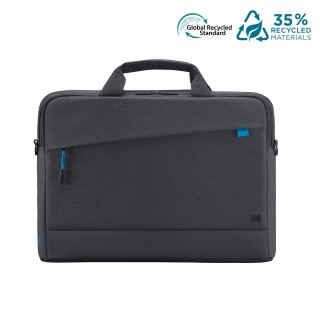 Toploading briefcase 11-14'' - 35% recycled - Trendy Black