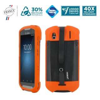 Rugged protective case for Zebra TC51 - TC52 - TC56 - TC57 + handstrap - PROTECH - Orange