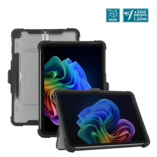 Ultra rugged protective case with transparent back and reinforced corners for Surface Pro 12 (