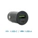 Car charger 1 USB C / 1 USB A for smartphones and tablets