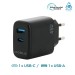 Wall Charger GaN - 45W - USB-C + USB-A for for Laptop, Tablet & Smartphone