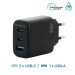Wall Charger GaN - 65W - 2 USB-C + USB-A for Laptop, Tablet & Smartphone