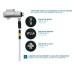 Universal rotating safety cable with key