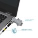 Universal rotating safety cable with key