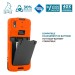 Rugged protective case for Zebra TC22 - TC27 + handstrap - PROTECH - Orange