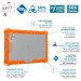 Reinforced protective case for Zebra ET401 10" with scanner - PROTECH - Safety Orange