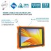 Reinforced protective case for Zebra ET401 10" with scanner - PROTECH - Safety Orange